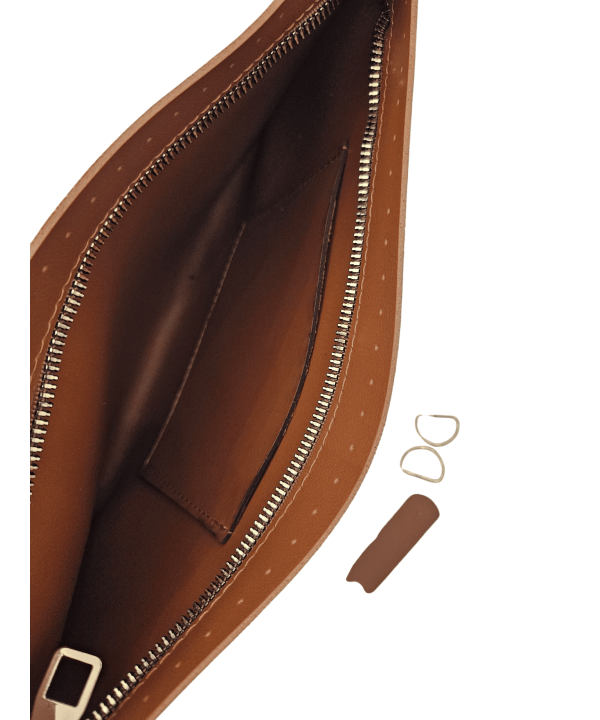 SUNİ DERİ FERMUARLI ASTAR ( 30 CM 18 CM ) TABA