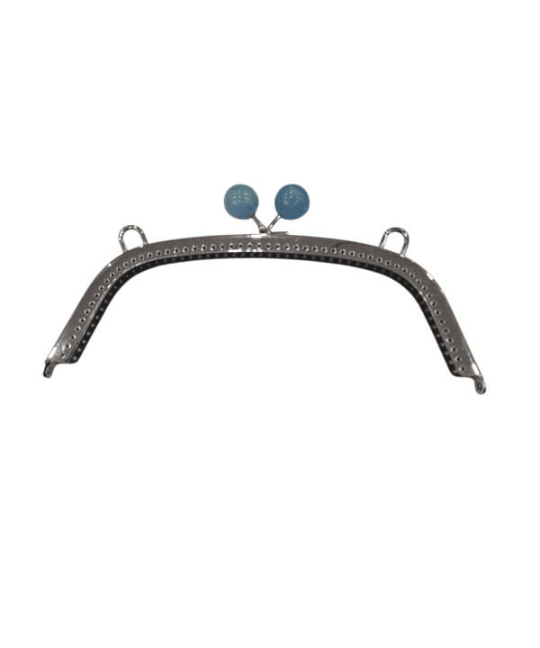 METAL ÇANTA KLİPSİ 22 CM NİKEL TURKUAZ
