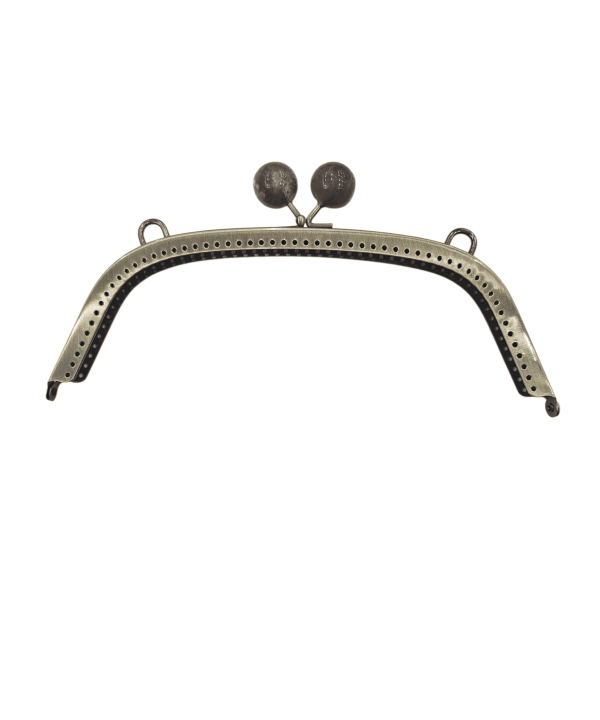 METAL ÇANTA KLİPSİ 22 CM ANTİK KAHVE BONCUKLU