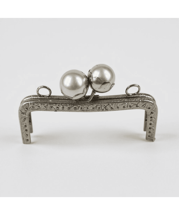 METAL ÇANTA KLİPSİ İNCİLİ 16 CM NİKEL