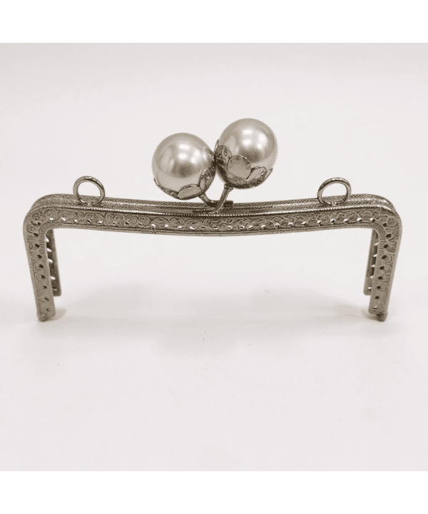 METAL ÇANTA KLİPSİ İNCİLİ 20 CM NİKEL