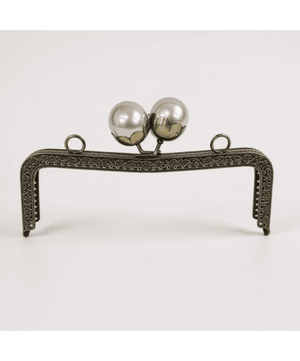 METAL ÇANTA KLİPSİ İNCİLİ 20 CM ANTİK