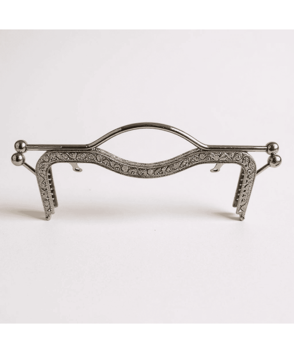 METAL ÇANTA KLİPSİ EL TUTMA SAPLI 20 CM GÜMÜŞ