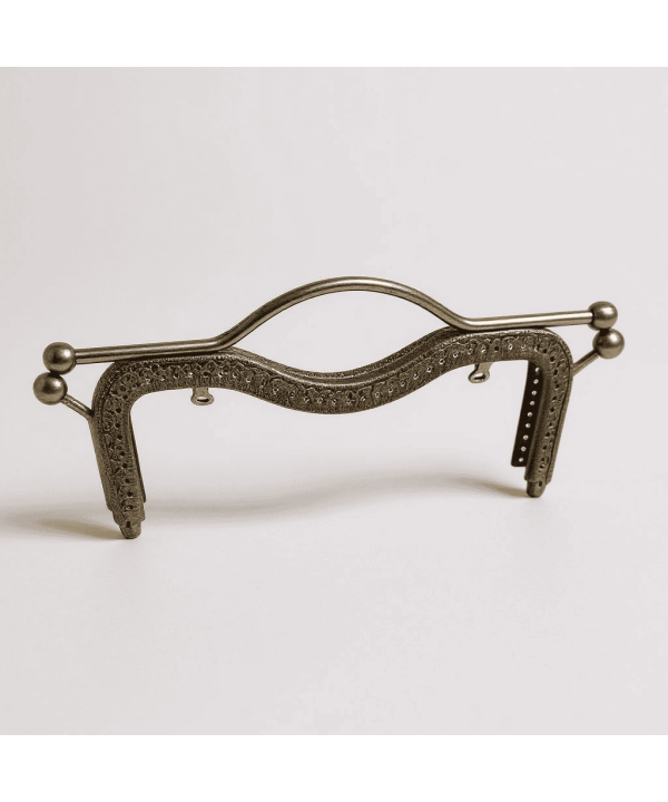 METAL ÇANTA KLİPSİ EL TUTMA SAPLI 20 CM ANTİK