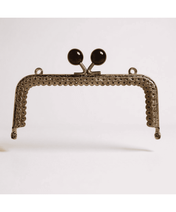 METAL CÜZDAN KLİPSİ 12.5 CM GOLD SİYAH  BONCUKLU