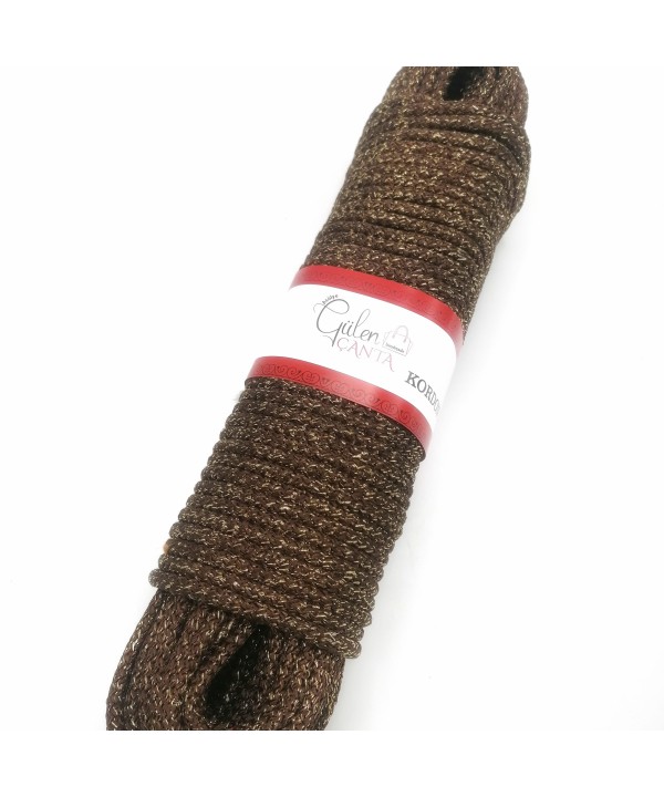 KORDON İP POLYESTER 055 KAHVE GOLD SİMLİ