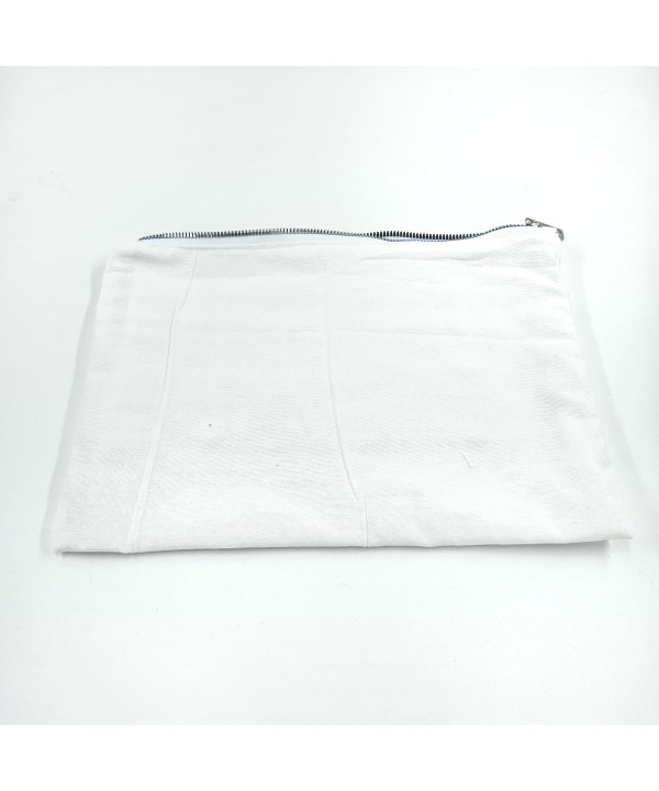 HAZIR CLUTCH ASTAR POPLİN FERMUARLI CEPLİ BEYAZ