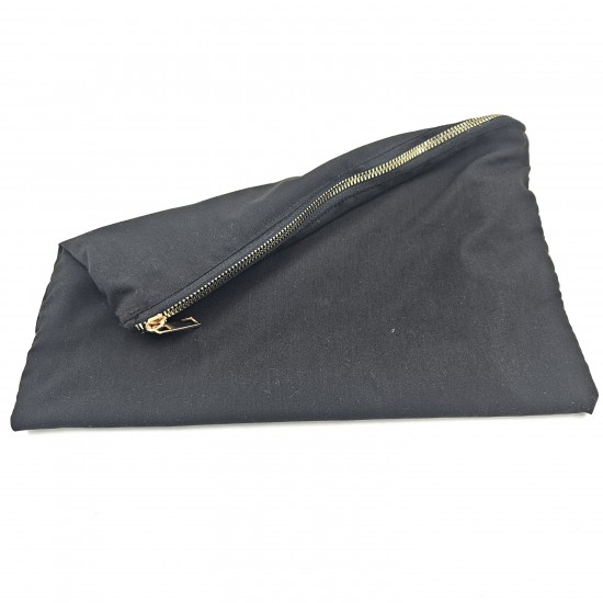 HAZIR CLUTCH ASTAR POPLİN FERMUARLI CEPLİ SİYAH