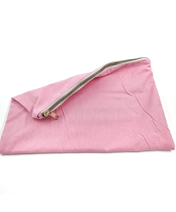 HAZIR CLUTCH ASTAR POPLİN FERMUARLI CEPLİ PEMBE