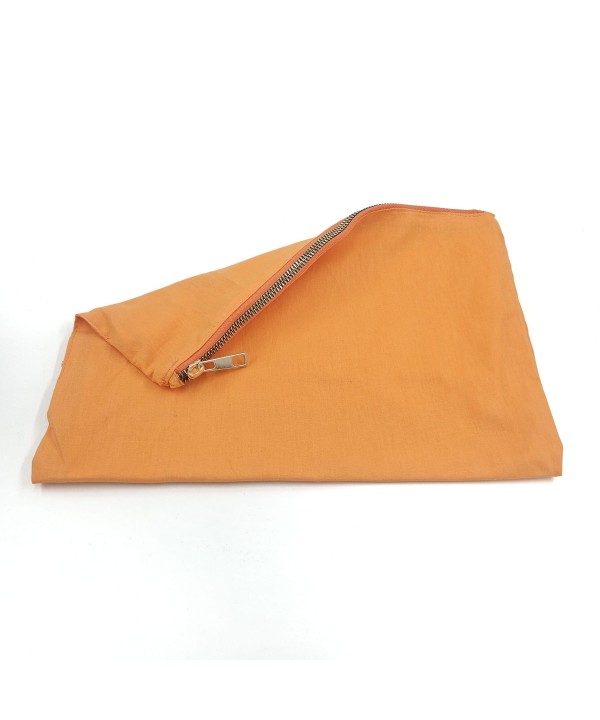 HAZIR CLUTCH ASTAR POPLİN FERMUARLI CEPLİ TURUNCU