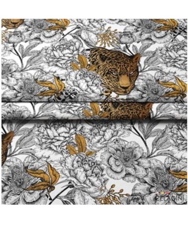 DİJİTAL BASKI LEOPAR VE ÇİÇEKLER DESENLİ DİJİTAL BASKI LEOPAR VE ÇİÇEKLER DESENLİ