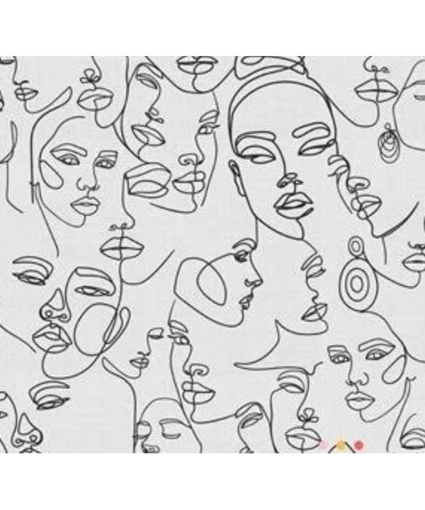DİJİTAL BASKI KADIN YÜZÜ POP ART BEYAZ DİJİTAL BASKI KADIN YÜZÜ POP ART BEYAZ
