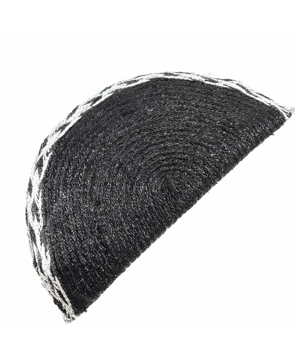 METALİK D CLUTCH (PORTFÖY) SİYAH GÜMÜŞ BİYELİ
