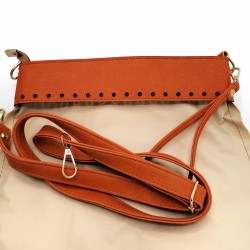 ASTARLI CLUTCH ÇANTA TURUNCU (UZUN SAPLI)