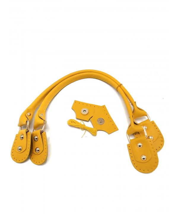 GERÇEK DERİ FİTTİLLİ MIKNATISLI SET SARI