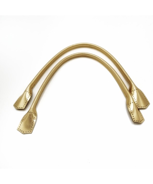 GERÇEK DERİ FİTTİLLİ ÇANTA SAPI GOLD 40 CM