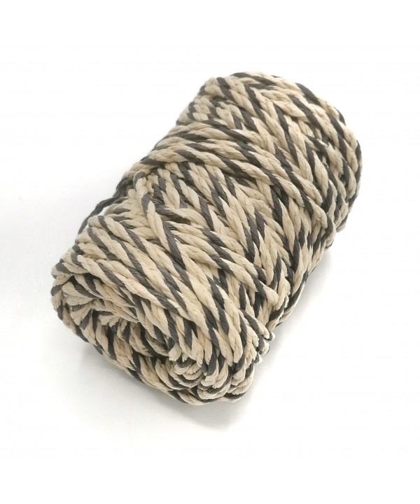 JUMBO KAĞIT İP EBRULİ (SİYAH-KREM)