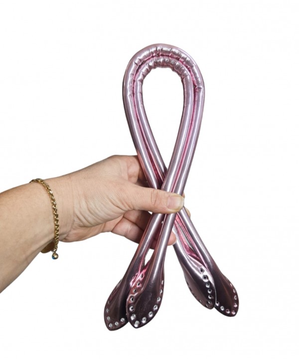 FİTİLLİ METALİK ÇANTA SAPI (60 CM ) PEMBE FİTİLLİ METALİK ÇANTA SAPI (60 CM ) PEMBE
