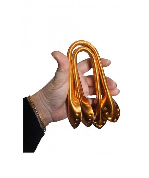 FİTİLLİ METALİK ÇANTA SAPI (33 CM ) TURUNCU FİTİLLİ METALİK ÇANTA SAPI (33 CM ) TURUNCU