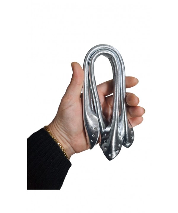 FİTİLLİ METALİK ÇANTA SAPI (33 CM ) GÜMÜŞ FİTİLLİ METALİK ÇANTA SAPI (33 CM ) GÜMÜŞ
