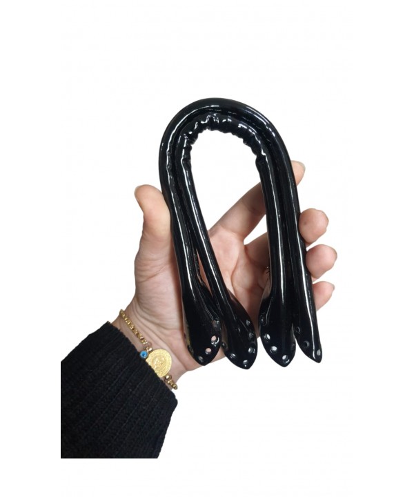FİTİLLİ METALİK ÇANTA SAPI (33 CM ) SİYAH FİTİLLİ METALİK ÇANTA SAPI (33 CM ) SİYAH